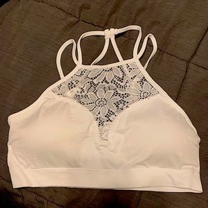 White lace bralet
